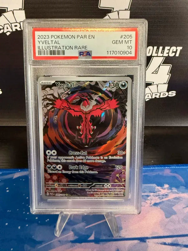 PSA 10 - POKÉMON YVELTAL 205 ILLUSTRATION RARE (2023 Paradox Rift)