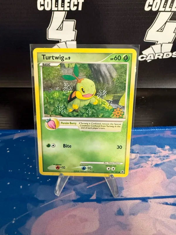 POKÉMON TURTWIG 78 HOLIDAY STAMPED (2008 D&P Majestic Dawn) LIGHT PLAY