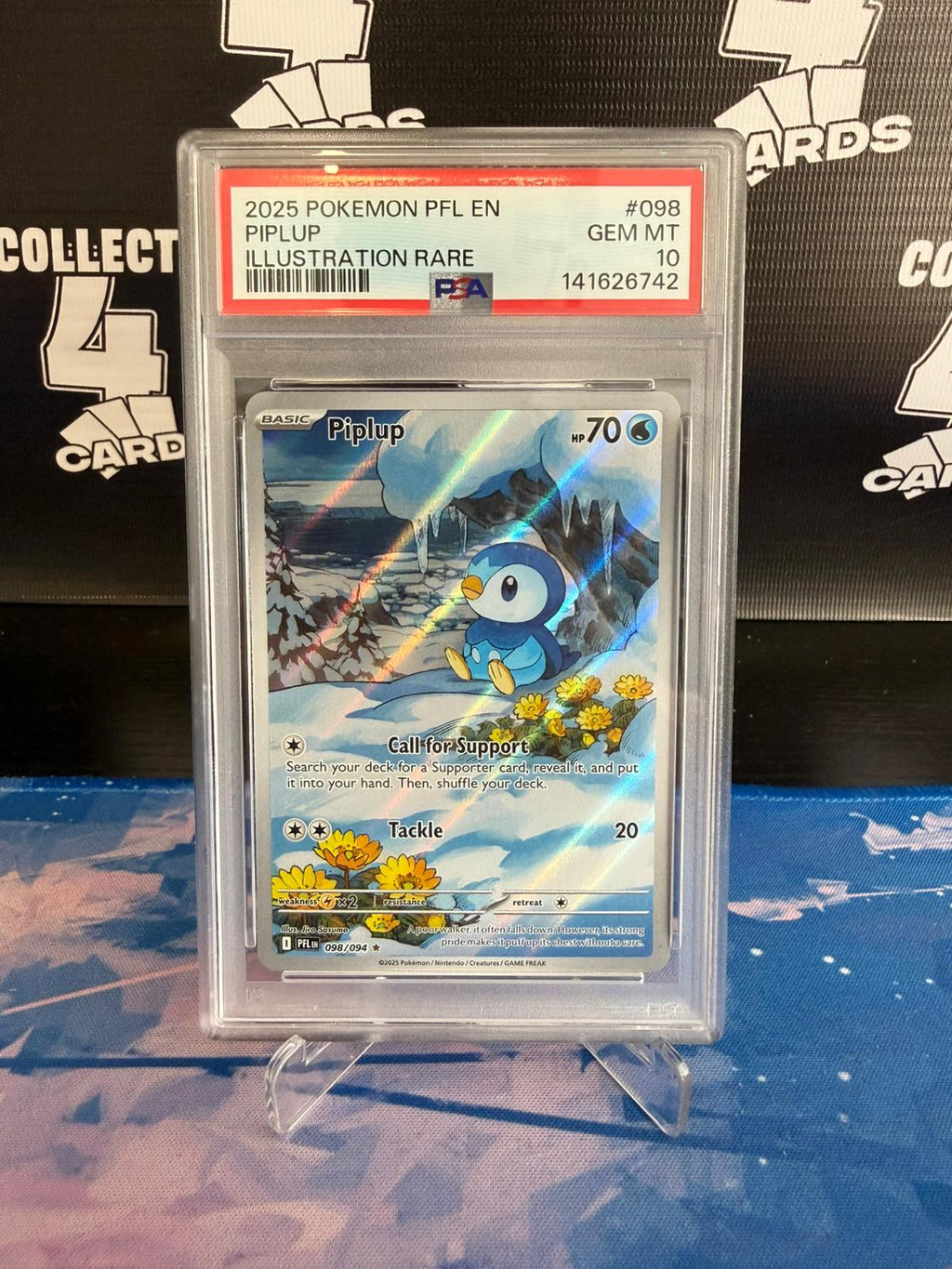 PSA 10 - PIPLUP 098 ILLUSTRATION RARE (2025 Phantasmal Flames)