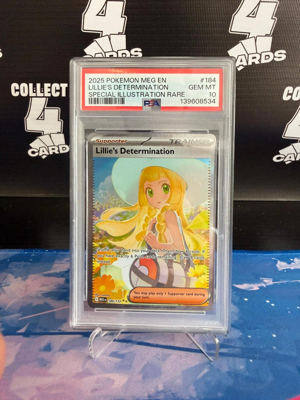PSA 10 - LILLIE'S DETERMINATION 184 SPECIAL ILLUSTRATION RARE TRAINER (2025 Mega Evolution)