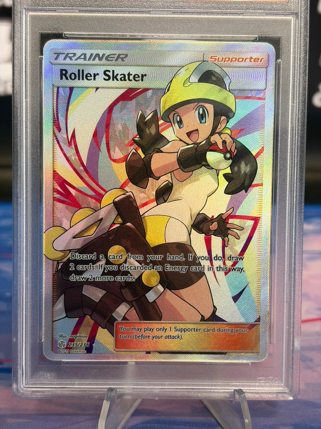 PSA 10 - ROLLER SKATER 235 FULL ART TRAINER (2019 Cosmic Eclipse)
